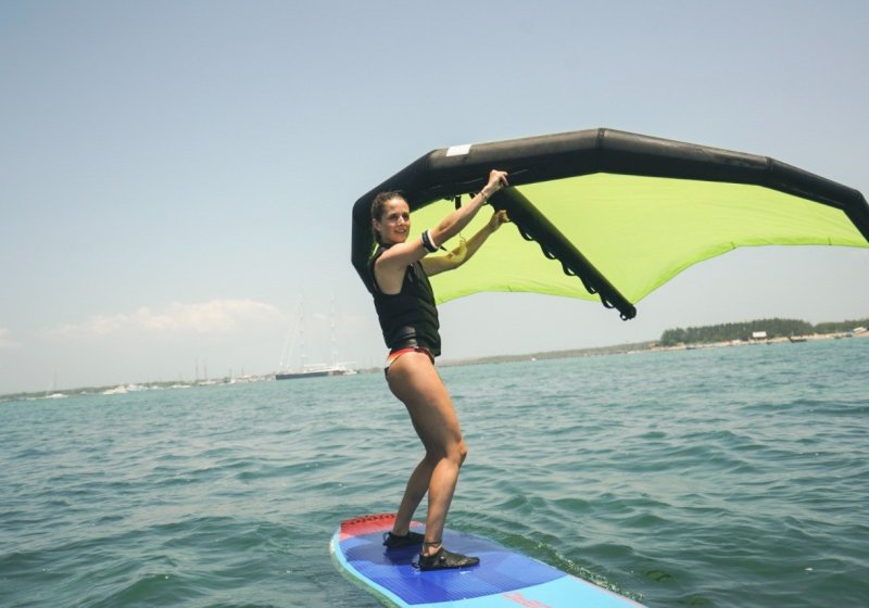 Wing Wind Surfing lessons in Sanur at Rip Curl Surfing School in Bali. 